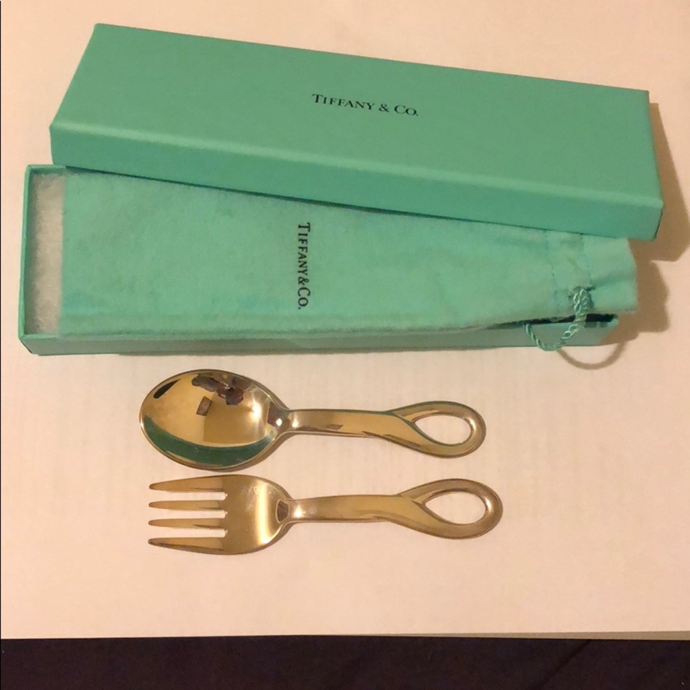 Tiffany & co. Baby spoon and fork set -brand new